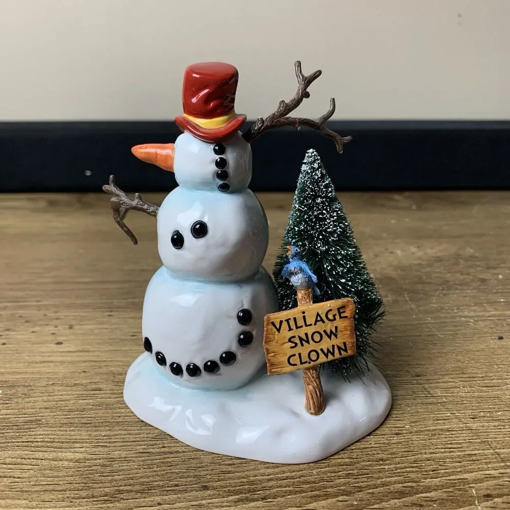 Department 56 Village Snow Clown for Snow Village No. 55161 Retired 2002